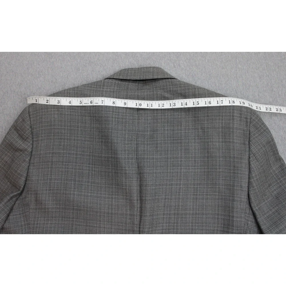 Lauren Ralph‎ Lauren Blazer Mens 44R Gray Plaid 2 Button Wool Silk